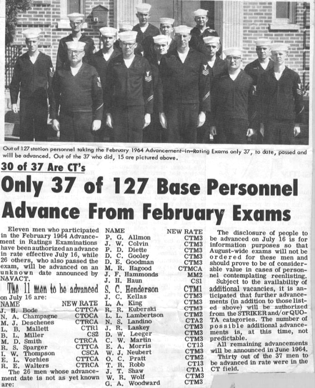 February 1964 Advancements