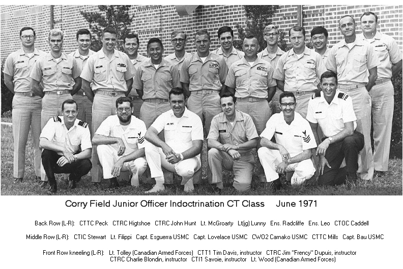 Corry Junior Officer Training CT School Class - 1971