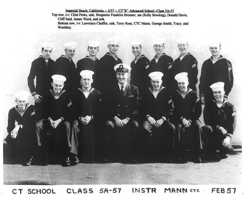 Imperial Beach (IB) Advanced Class 5A-57(R) Feb 1957 - Instructor CTC Lashley Mann