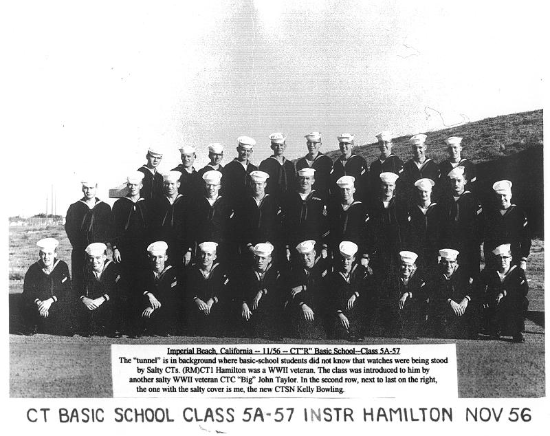 Imperial Beach (IB) Basic Class 5A-57(R) Nov 1956 - Instructor CT1 Hamilton