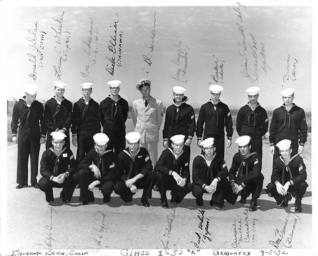 Imperial Beach (IB) Advanced Class 1-53(R) September 1952 - Instructor: CTC A. D. Swain