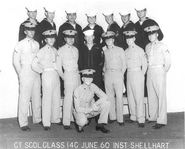 Imperial Beach CT School Advanced Class 14C-60(R) June 1960 - Instructors CT1 Shellhart