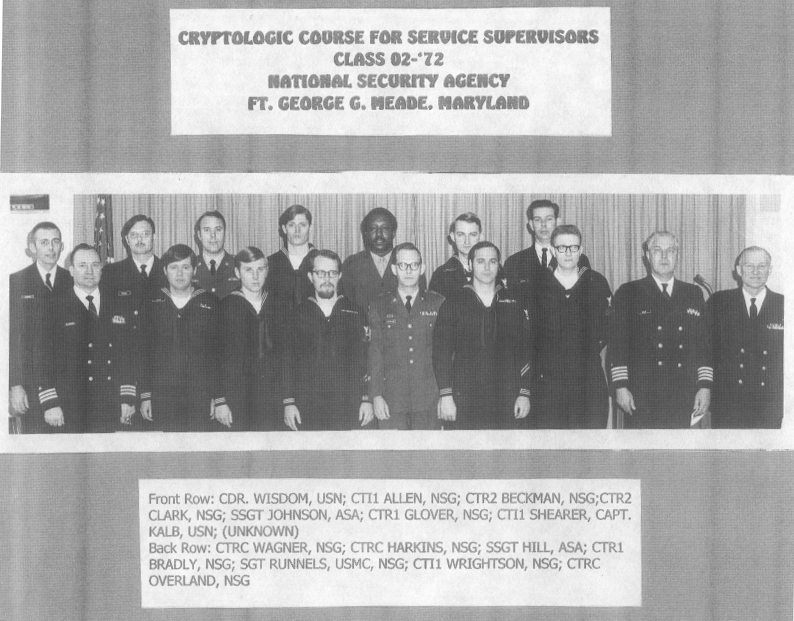 Cryptologic Course for Service Supervisors Class 02-72