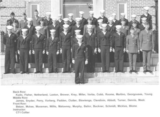 Corry Field CT School Basic Class ??-68(R) Jan 1968 - Instructor: CT1 Collier