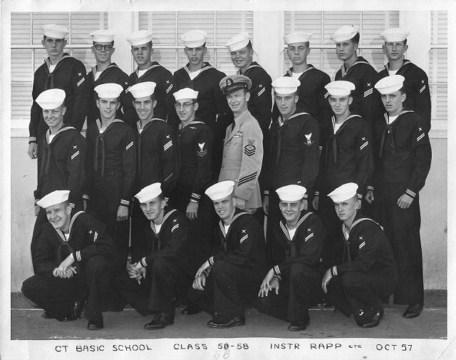 Imperial Beach (IB) Basic Class 5D-58(R) Oct 1957 - Instructor: CTC Rapp