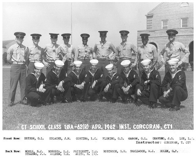 Corry Field CT School Adv. Class 10A-62(R) Apr 1962 - Instructor:  CT1 Corcoran