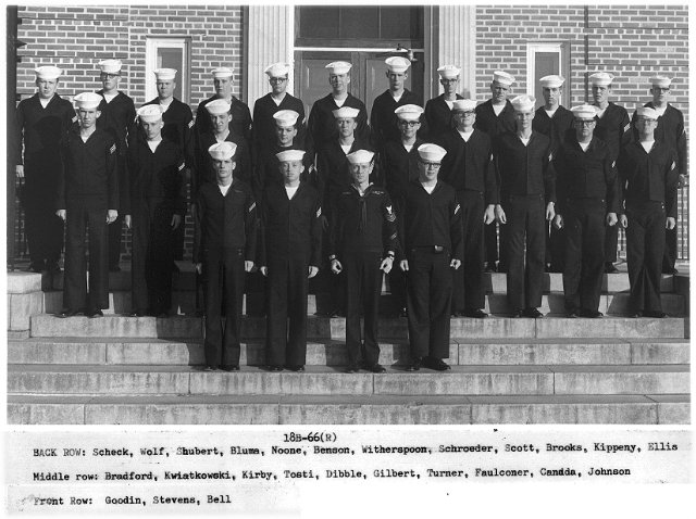 Corry Field CT School Basic Class 18B-66(R) 1966 - Instructor:  CT1 Leonard G. Lee