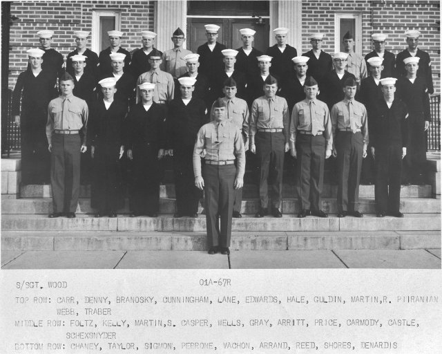 Corry Field (CTR) Basic Class 01A-67R of March 1967 - Instructor: SSGT(USMC) Wood